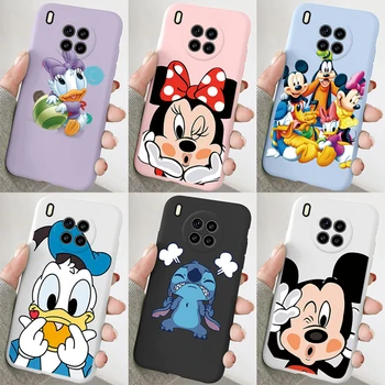 na Počest 50 Lite Telefon Případě, Mickey Minnie Mouse, Daisy, Kačer Donald Steh pro Huawei Nova 8i Měkké TPU Silikonové Legrační Roztomilý Kryt