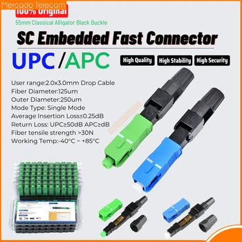 Nejlepší cena SC APC/UPC Single Mode Optické Vlákno Rychle Konektor SC rychlospojka FTTH Nástroj Studené Připojení Optického Adaptéru 