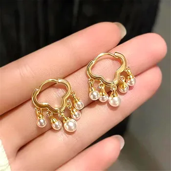Nové 2022 Jižní Korea Módní Barokní Perla Náušnice Pro Ženy, Dívky, Nádherné Luxusní Svatební Party Módní Šperky Dárek