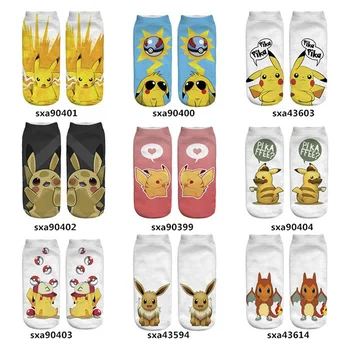 Nové Pikachu Anime Dívky Bavlněné Ponožky Pokemon Postavy Japonské Korejský Styl Sport Karikatura Milovníci Mid-Ponožky Pro Mládež, Ženy, Muži