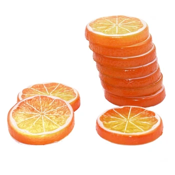 Nových 10 Ks Falešné Plátek Citronu Ovoce Umělé Vysoce Realistické Simulace Modelu pro Domácí Party Dekorace Oranžová
