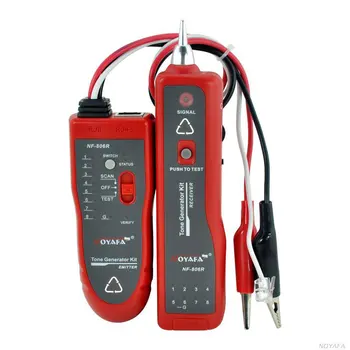 NOYAFA nejprodávanější NF-806 Červená Kabel Tester Síťové Telefonní Drát Tracker RJ45, RJ11 a s Krokodýl Klip