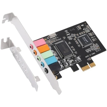 Pcie Zvuková Karta 5.1, PCI Express Surround Karta 3D Stereo Zvuk S Vysoký Zvukový Výkon PC Zvukovou Kartu, CMI8738 Chip