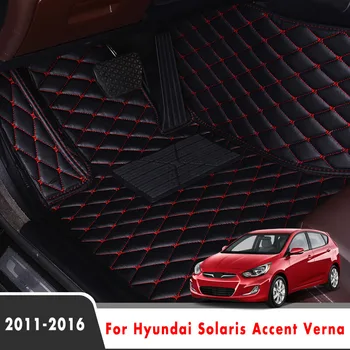 Pro Hyundai Solaris Verna Přízvuk 2016 2015 2014 2013 2012 2011 Auto Podlahové Rohože Styling Kožené Koberce, Interiérové Doplňky, Koberce