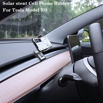Pro Tesla Model 3 Y Solární stent Mobilní Telefon Držák Auto Příslušenství, Pevné Uchycení Bezpečnostní Klip Stojí