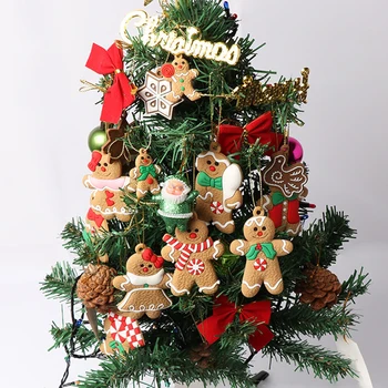Přenosný Perník Muž, Vánoční Strom, Ozdoby Lehký Kreativní Vánoční Visí Přívěsek Eco-friendly pro Domácí Nový Rok, Výzdoba