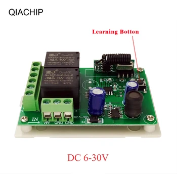 QIACHIP 433,92 Mhz DC 6V 12V 24V Univerzální Bezdrátové Dálkové Ovládání Přepínač 2 CH RF Relé Přijímač Modul DC5-30V Pro Inteligentní domácnost