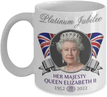 Queen Elizabeth II Jubilee Platinum Hrnek Připomínající 70 Let