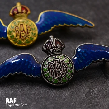 RAF Britského Impéria Velká Británie Royal Air Force Pilotní Odznak Vojenské Kovové Mosaz Pro Důstojník Cap Dekorace Brož Pin