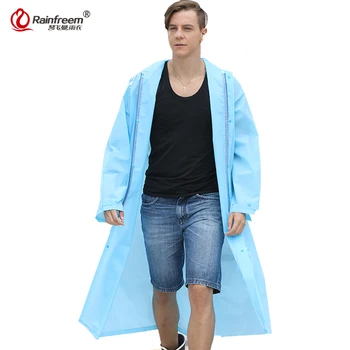 Rainfreem Nový Design Skládací Batoh Pozici Lehký Kabát Ženy/Muži Nepropustné Plastové Průhledné Oblečení Do Deště Pončo