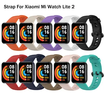 Silikonový Pásek Pro Xiaomi Mi Watch 2 Lite Globální Verze SmartWatch Náhradní Sportovní Náramek na Zápěstí pro Redmi Hodinky 2 Popruh