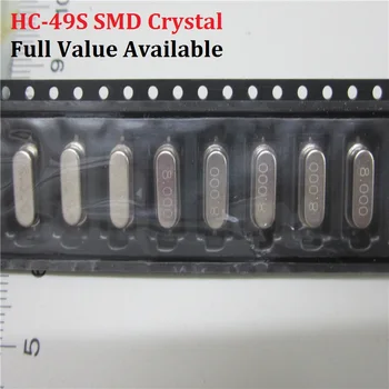 SMD Pasivní krystalový Oscilátor 3.579545/4 6/7.3728/8 10/12/16/18.432/20/22.1184/24/25/26/27/27.12/11.0592/12/13.56/14.7456/M/MHZ