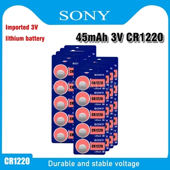 SONY Originální CR1220 knoflíkové Baterie 3V Lithiová Baterie CR 1220 Hodinky pro Dálkové Hračku, Počítač, Kalkulátor, Ovládání