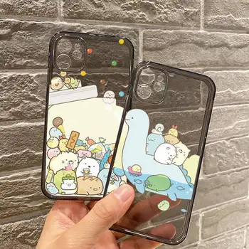 sumikko gurashi roztomilý kreslený Telefon Případech Pro iPhone 12 11 8 7 2020 se mini pro X XS XR MAX Plus Černá, Průhledný Kryt
