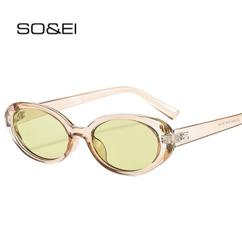 TAK&EI Ins Populární Módní Oválné Brýle Ženy Retro Nýty Dekorace Šampaňské Zelené Sluneční Brýle Odstíny UV400 Muži Brýle