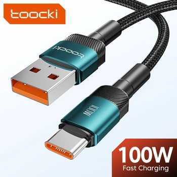 Toocki 100W USB C Kabel pro Huawei P40 P30 Čest Rychlé Nabíjení Nabíječka Typ C Kabel Datový Kabel pro Realme Oppo, Oneplus Vivo