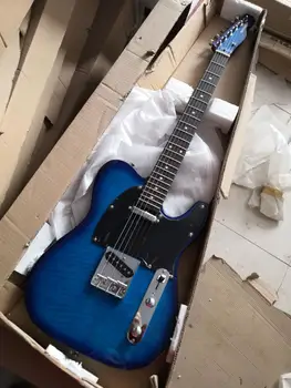 Továrna vlastní Nový tl červený javor hmatník 6 strunná elektrická kytara Blue rosewood fingerboard vřeteníku barevné schéma 72
