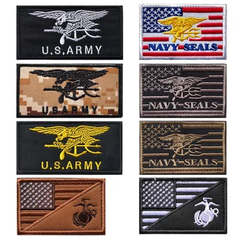 US Navy Seal, Opravy Vlajky Vyšívané Vojenské Patch Hák & Smyčky Taktické Námořnictva Seal Team Trident Patch Nášivka