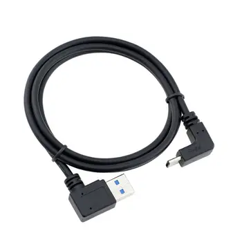USB3.0 Typ C Kabel Rychlé Nabíjení Kabel Data Kabel 90 Stupňů Vlevo a Vpravo Úhel Kabel pro Telefon Tablet 1M