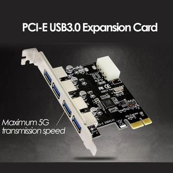 UTHAI 4-port USB 3.0 PCI-e Rozšiřující Karty PCI Express PCIe USB 3.0 Hub Adaptér 4-port USB 3 0 PCI E PCIe Express 1x