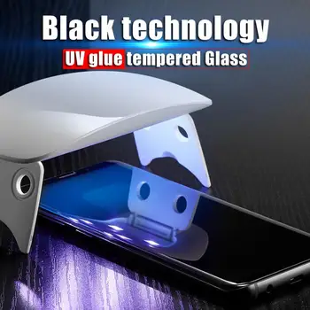 UV Tekuté Lepidlo Tvrzené Sklo Pro Samsung Galaxy S20Plus Ultra Okraj Screen Protector