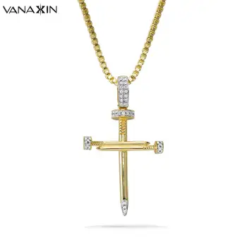 VANAXIN Hřebík Kříž Náhrdelníky Pro Ženy Ježíše Krista Přívěsky Muži Dárek Křesťanské Modlitby Šperky Malé Řetězce Vysoce Kvalitní Šperky