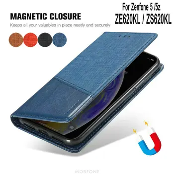 Vintage Flip Magnetické Kožené Pouzdro Pro Asus Zenfone 5z ZS620KL Fundas Coque Peněženka Knihu Stát Zenfone 5 ZE620KL Kryt Telefonu Taška