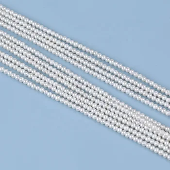 Vysoce kvalitní 2.5-3mm AAA přírodní bílé perly kulaté korálky strand šperky za velkoobchodní