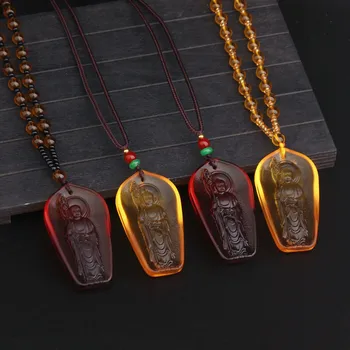 Vysoce Kvalitní Unikátní Přírodní Žlutý Křemen Vyřezávané Buddha Štěstí, Amulet, Přívěsek Náhrdelník Pro Ženy Muži Svetr Přívěsky Šperky Nové