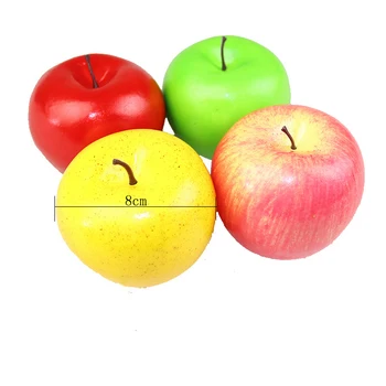 Vysoké Simulace Ovoce Apple Plastové Falešné Červená Jablka Foto Rekvizity Ovoce Domácí Umělé Odrůdové Zelená Jablka Ovoce Shop Model Dec