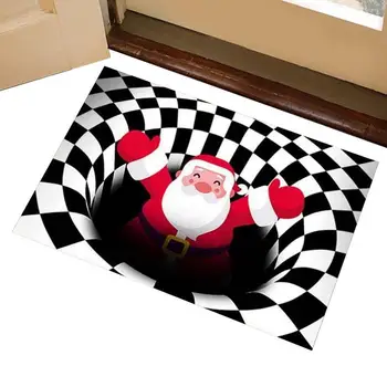 Vánoční Iluzi, Rohožka 3D Vizuální Optické Rohože Non-Slip Rug Vánoční Koberce Pro Přední Dveře Ložnice, Obývací Pokoj Doma
