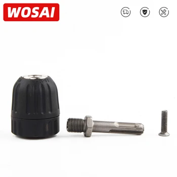 WOSAI Elektrické Kladivo Převést Elektrickou vrtačku Adaptér 0.8-10mm sklíčidlem Dvě jámy a dva sloty SDS