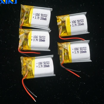 XINJ 5ks 3.7 V 200 mAh 501522 Lithium Polymer Baterie Lipo Buňky Pro DIY MP3, MP4 Hudební Přehrávač, GPS Navigace Auto Fotoaparát LED