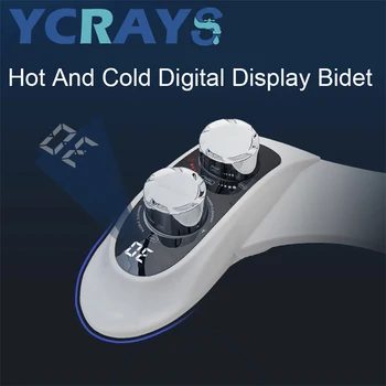 YCRAYS Zobrazení Teploty Bidet a Wc Postřikovač Upevnění Sedačky Self-Čištění Duální Trysky Umyjte Teplou Studené Mixer Vody Pro Koupelnu