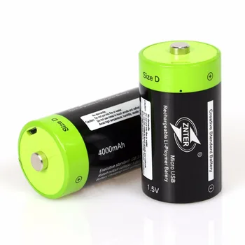 ZNTER 1,5 V, 4000mAh Baterie Micro USB Nabíjecí Baterie D Lipo LR20 Baterie Pro RC Fotoaparát Drone Příslušenství, doprava zdarma